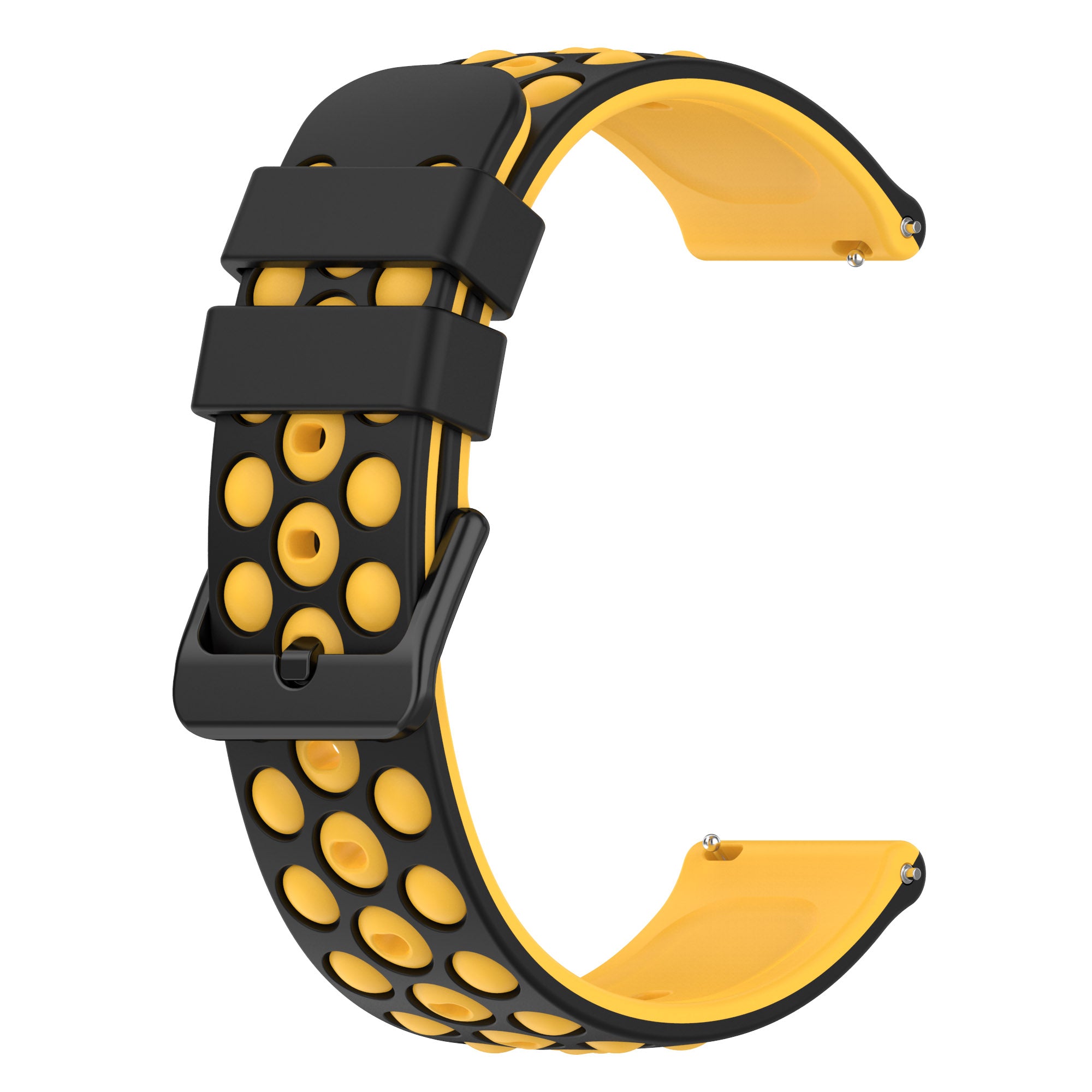 For Garmin Venu 2 Plus Venu Sq 2 Universal 20mm Soft Silicone Watch Band Big Hole Design Double Color Watch Strap For Garmin Venu 2 Plus Venu Sq 2 Universal 20mm Soft Silicone Watch Band Big Hole Design Double Color Watch Strap